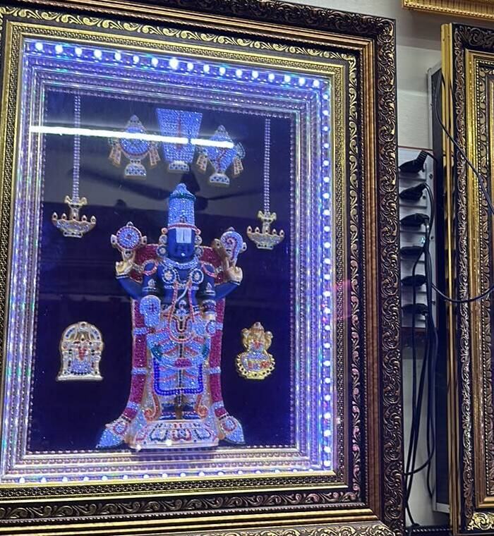 Balaji — LED Stone Work framed print