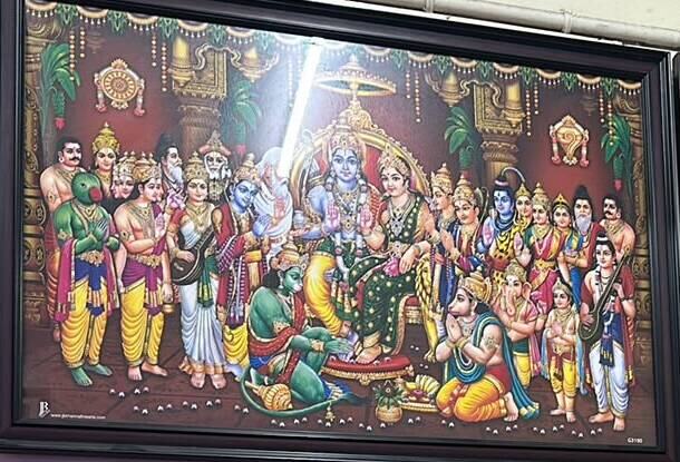 Sri Rama Pattabhishekam framed print